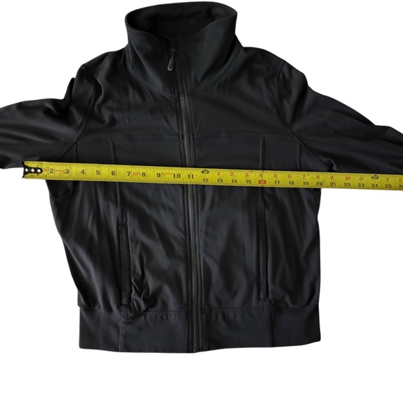 Lululemon Athletica Women’s Charcoal Gray Bomber Jacket Size 8/10 Luon Fabric - Picture 11 of 16